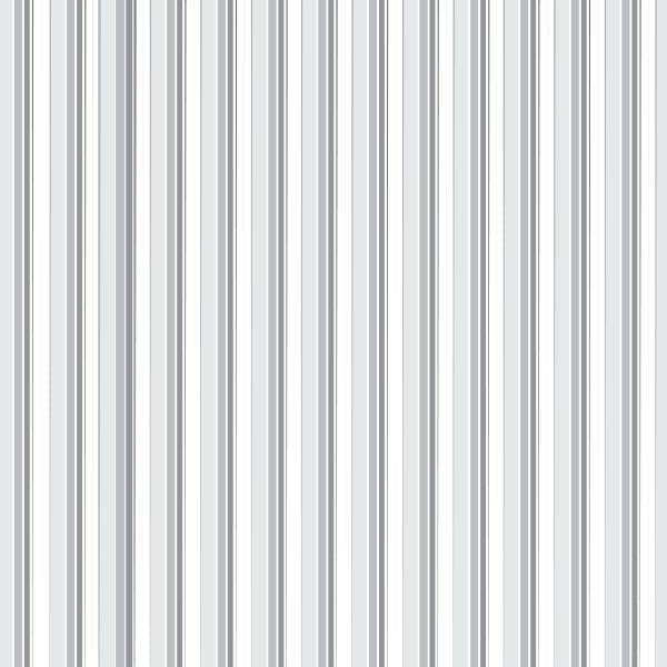 Black & Grey Stripes Round Material Tablecloth