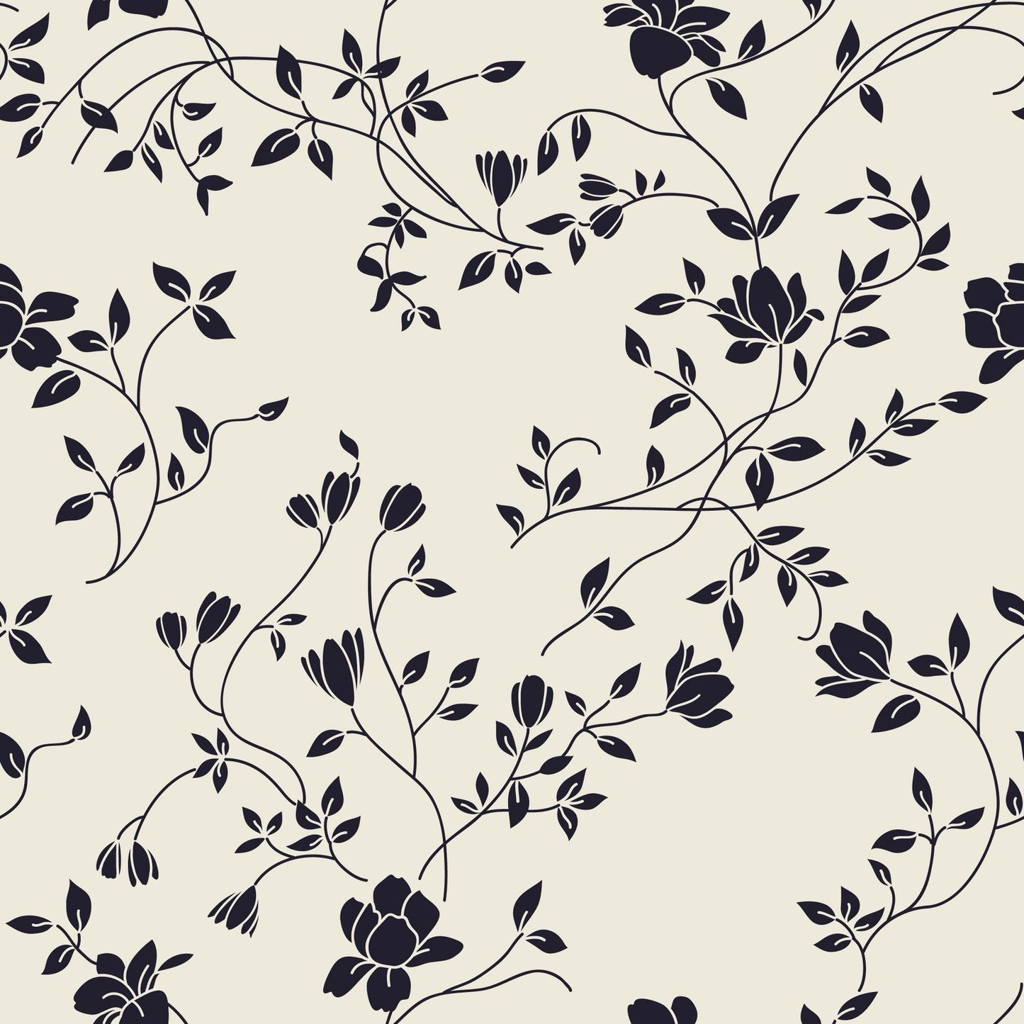 Black Branch Material Tablecloth
