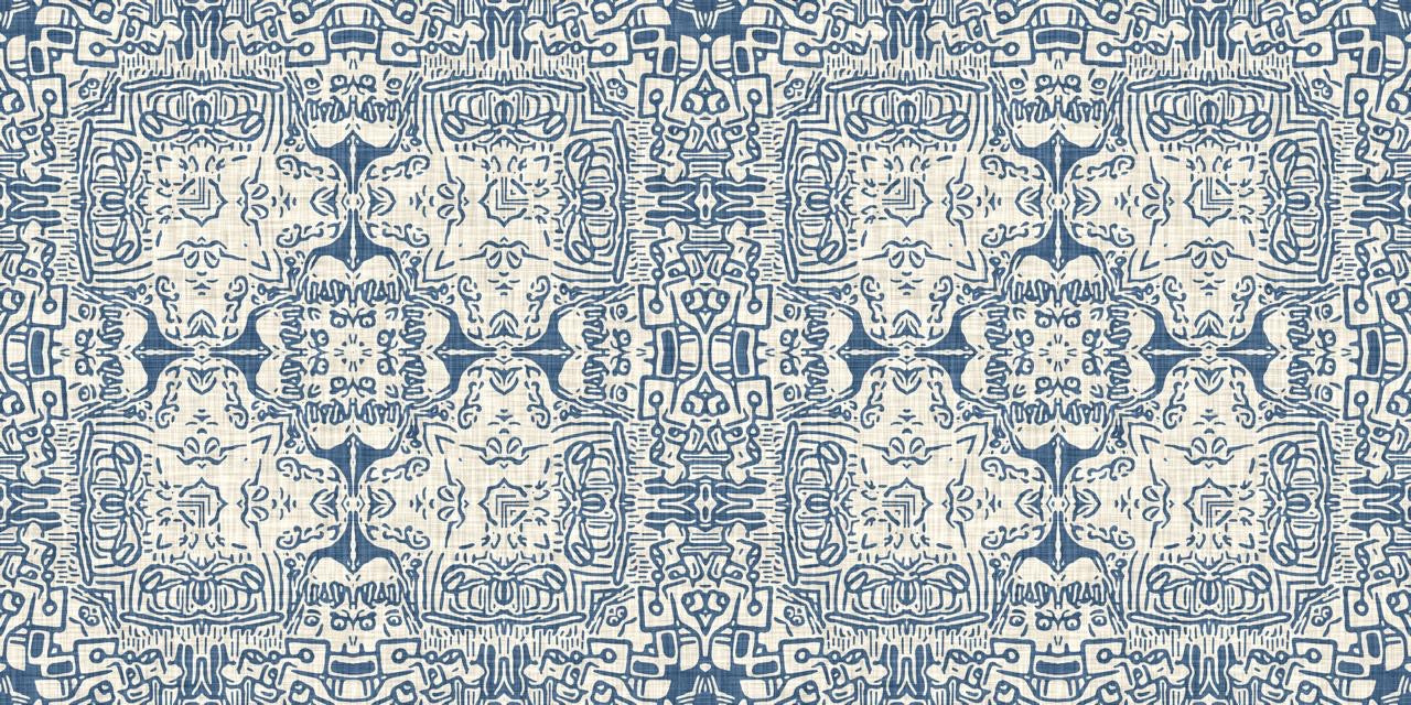 French Blue Farm House Material Tablecloth