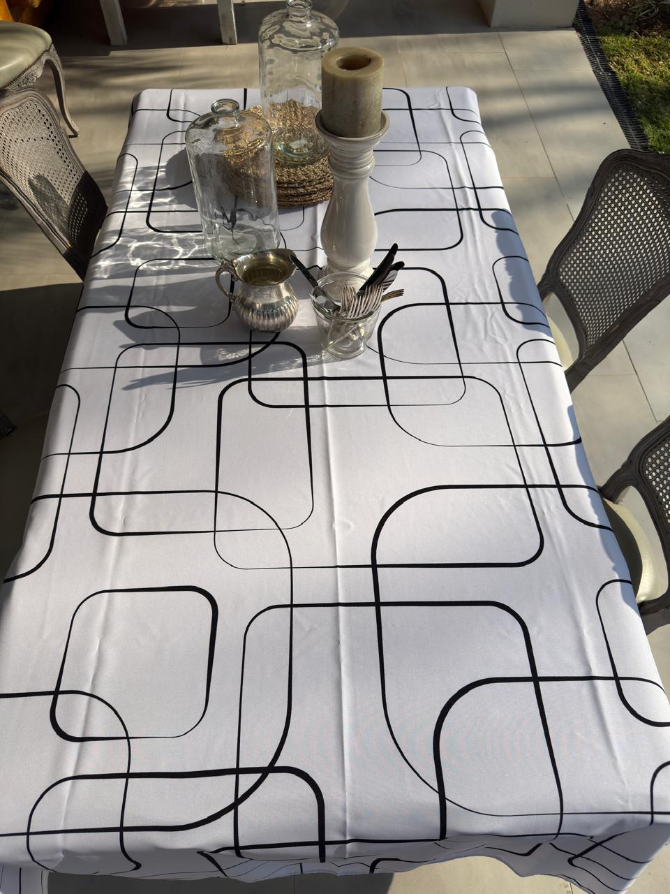Angles Round Material Tablecloth