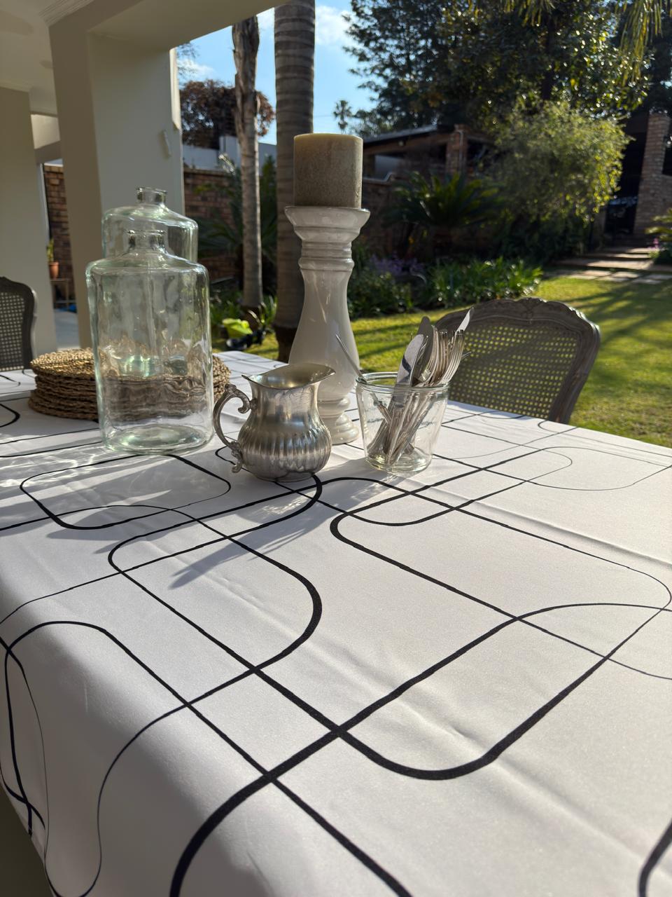 Angles Round Material Tablecloth