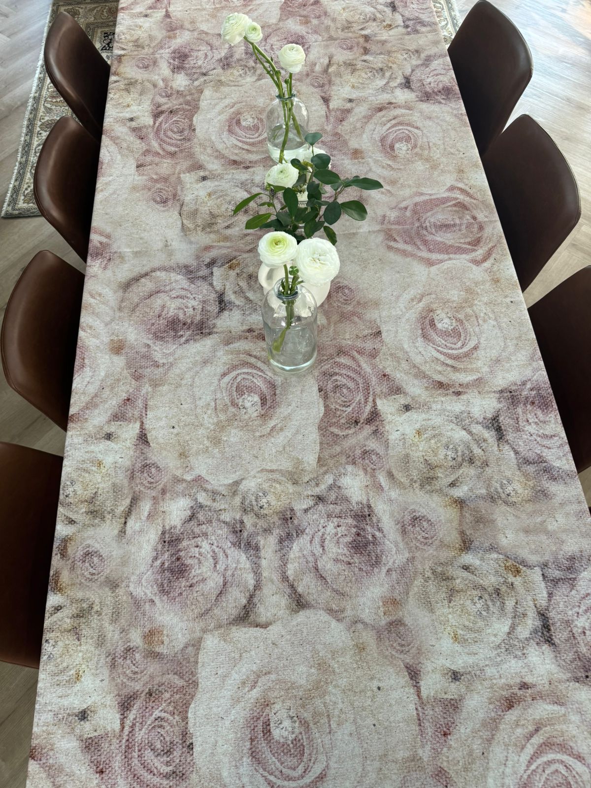 Antique Romance Material Tablecloth