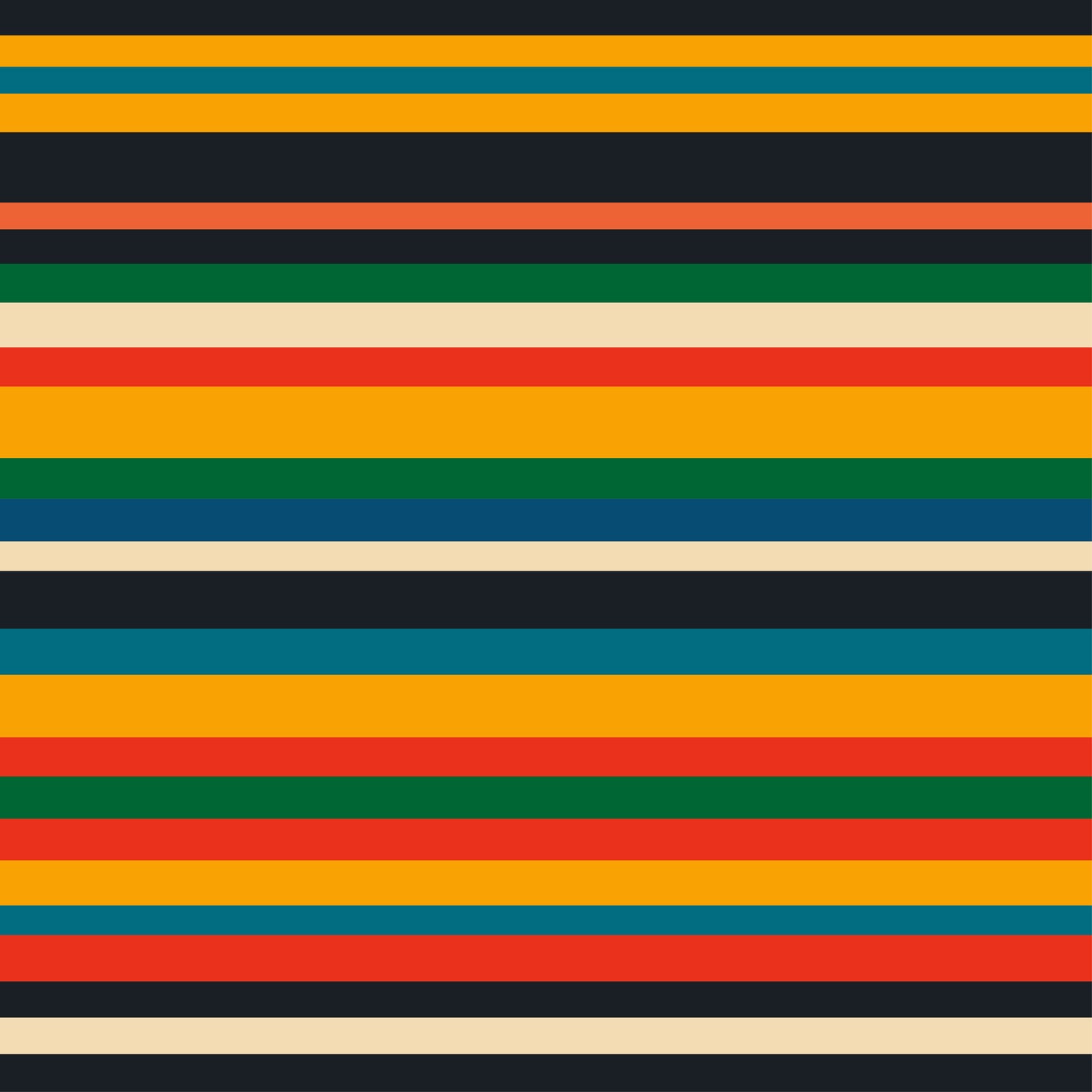 Retro Stripe Round Material Tablecloth