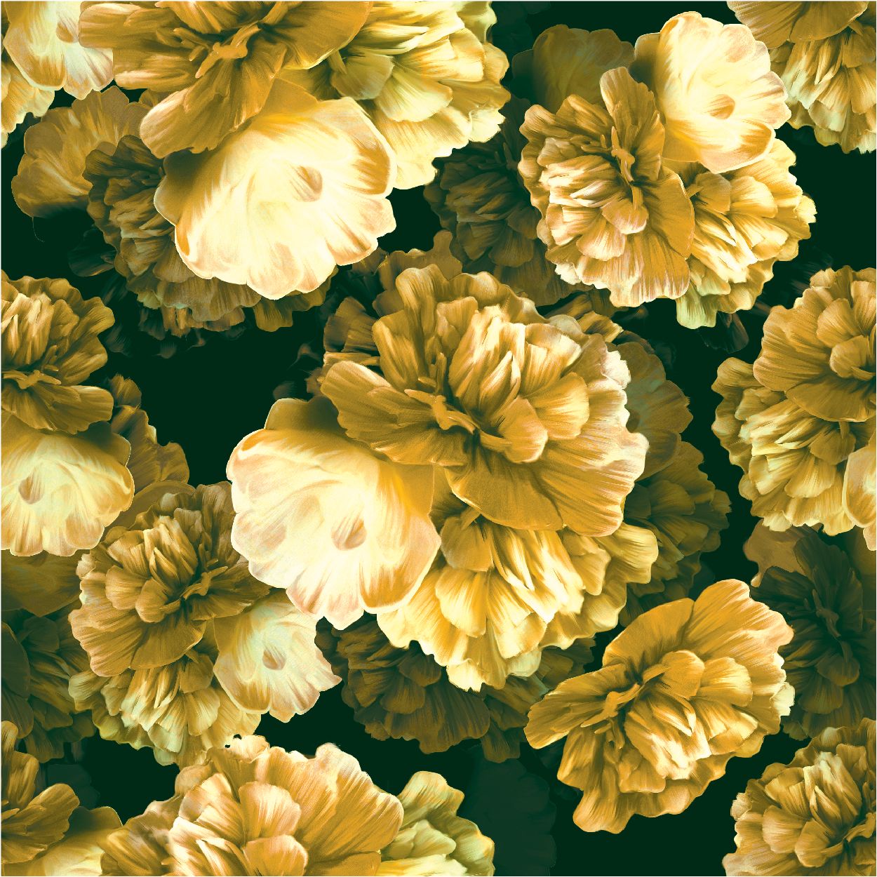 Peonie Up Close Round Wipeable Placemats