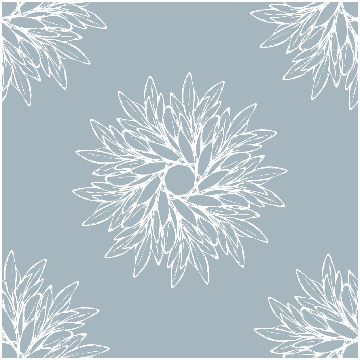 Giant Flower Round Material Tablecloth