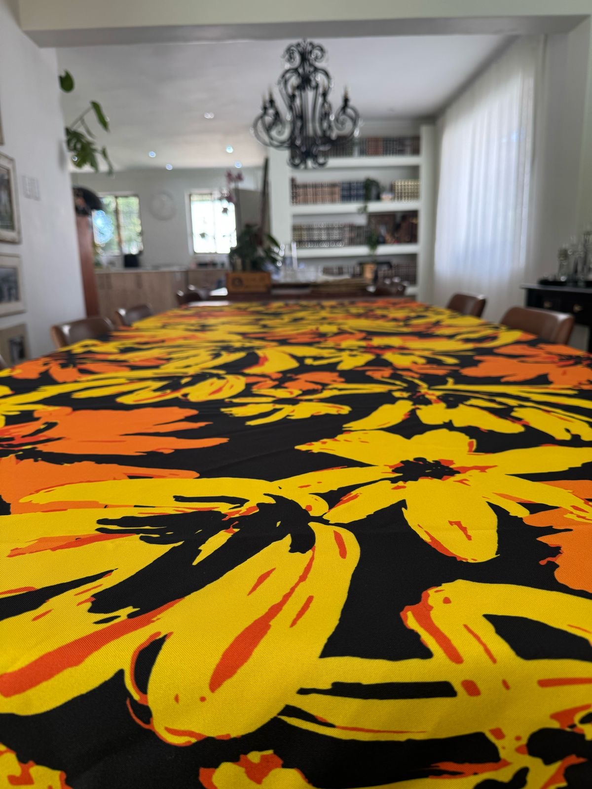 Sunshine Flower Round Material Tablecloth