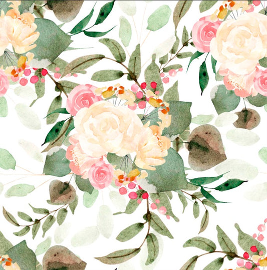 In Full Bloom Round Material Tablecloth