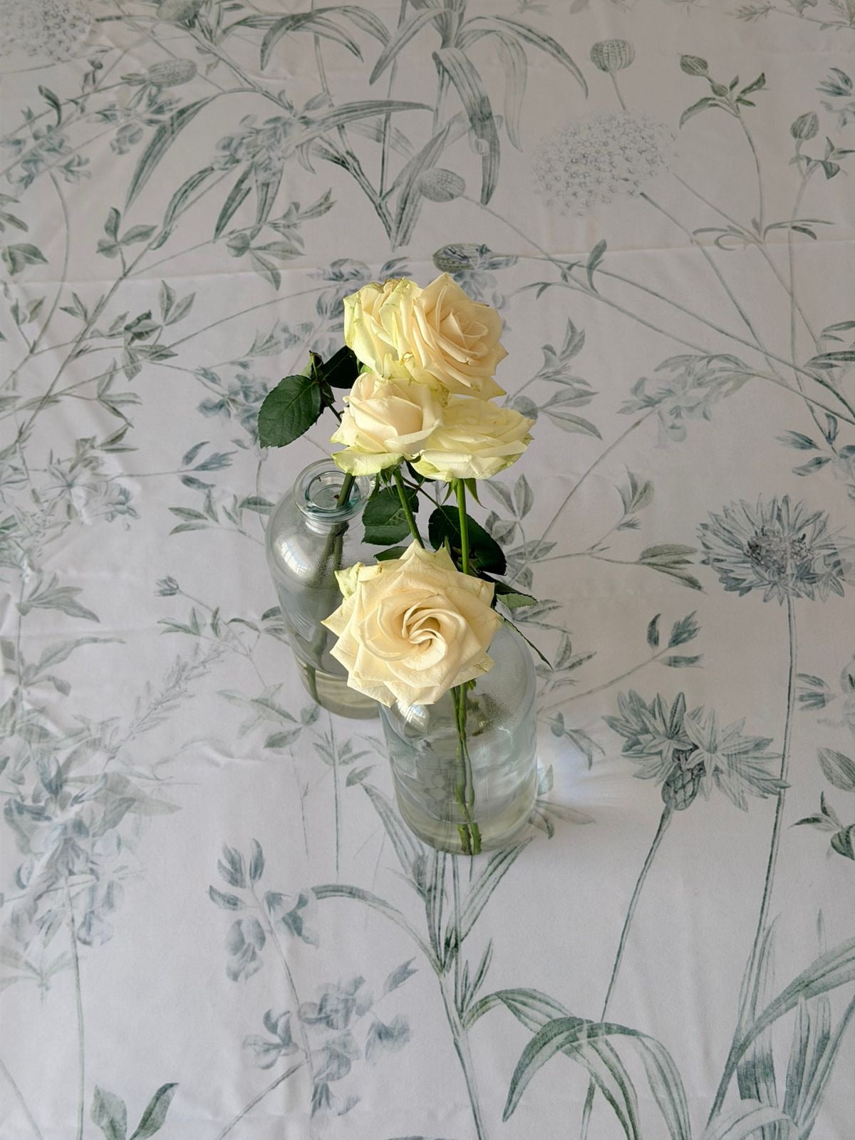 Soft Greens Material Tablecloth