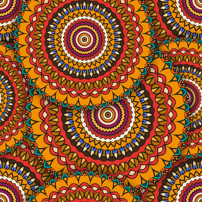 African Amber Round Wipeable Placemats