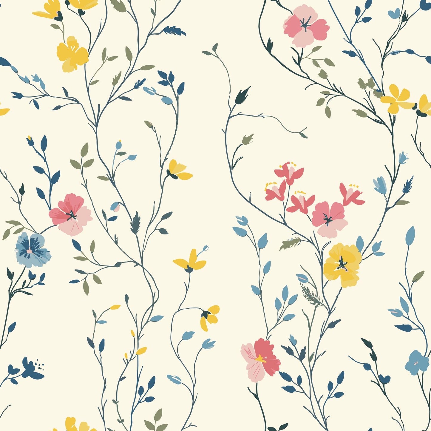 Botanical Blossom Vinyl Tablecloth