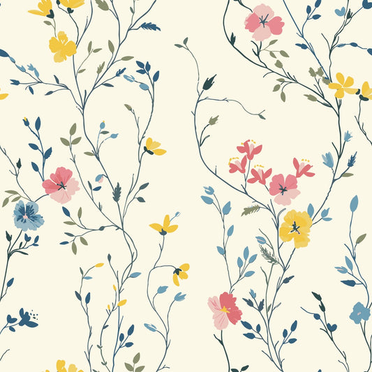 Botanical Blossom Material Tablecloth