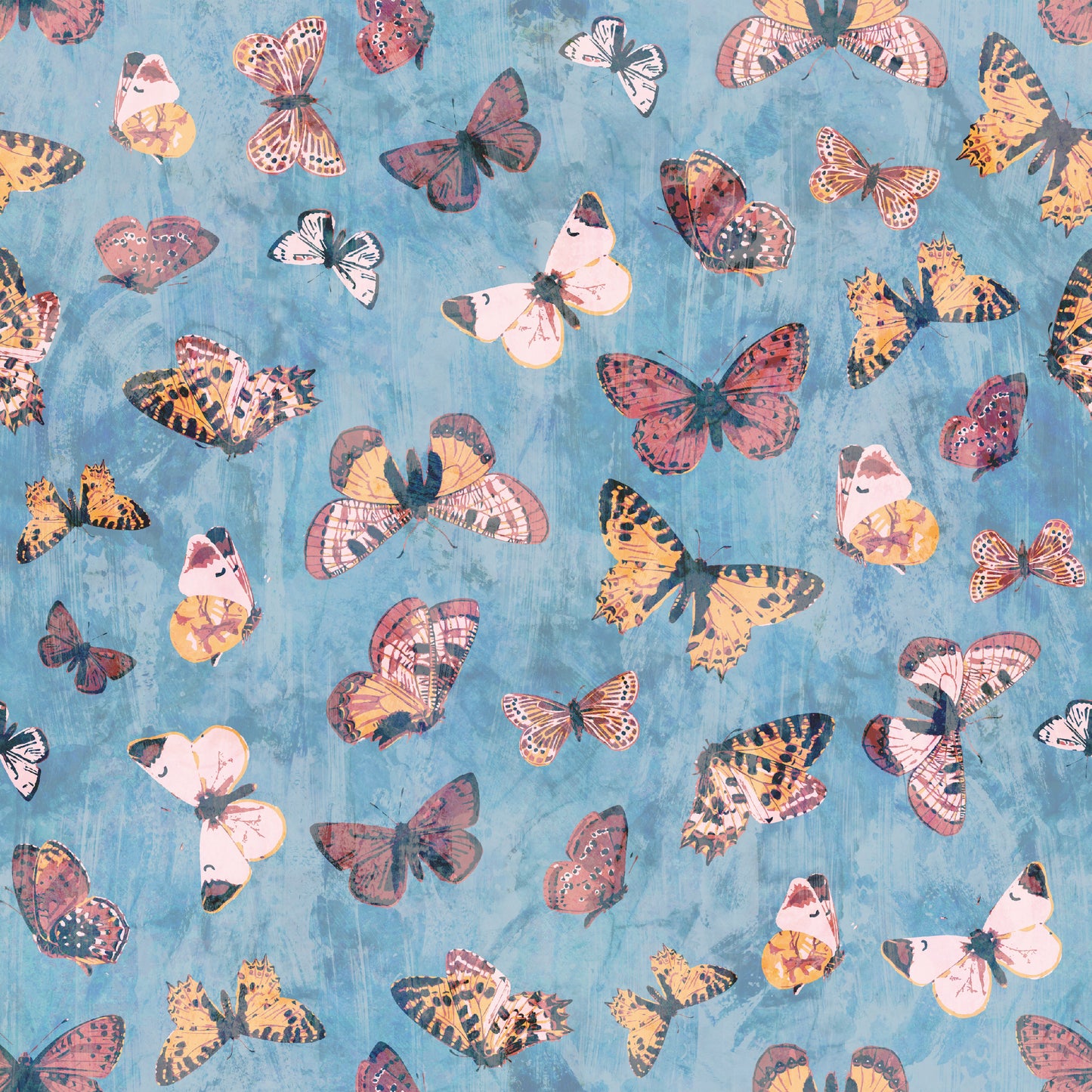 Butterfly Blue Material Tablecloth