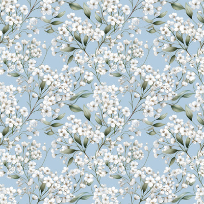 Baby's Breath Round Material Tablecloth
