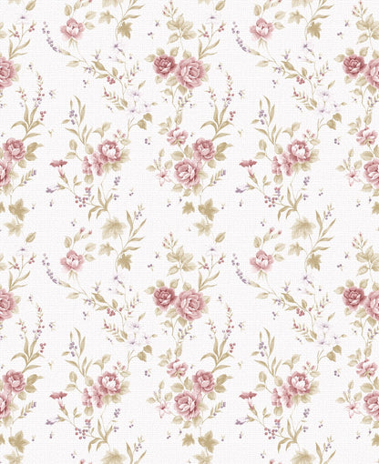 Vintage Rose Round Material Tablecloth