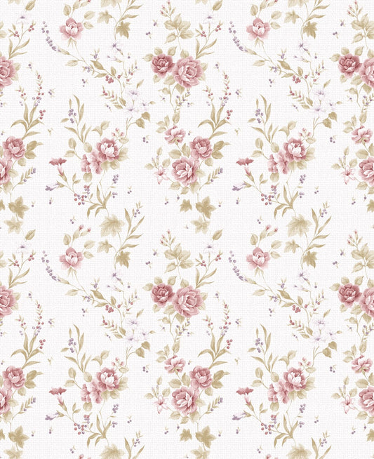 Vintage Rose Round Material Tablecloth