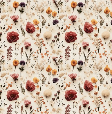 Flower Collage Material Tablecloth