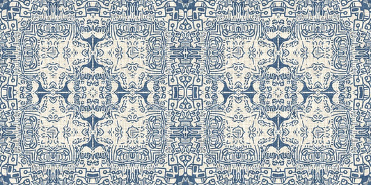 French Blue Farm House Round Material Tablecloth