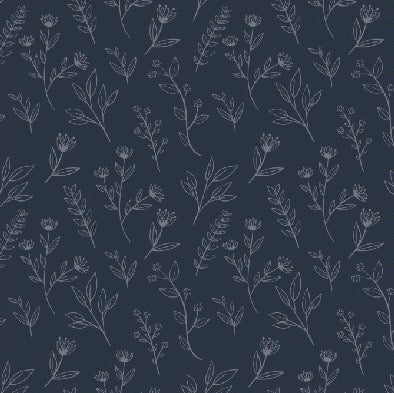 Midnight Blue Round Material Tablecloth