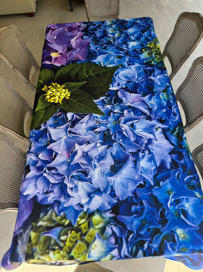 Purple Hydrangeas Round PVC Tablecloth