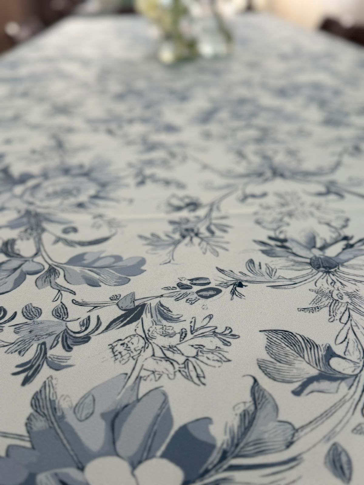Toile de Jouy Material Tablecloth
