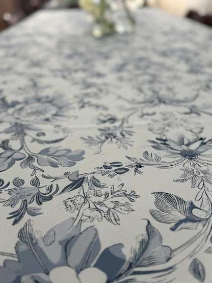 Toile de Jouy Material Tablecloth