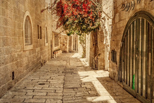 Old City Alleyway Sukkah Walls