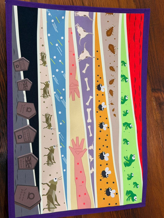 Ten Plagues Round Wipeable Placemats