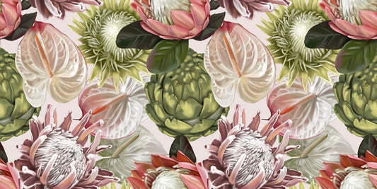 Protea Medley Material Tablecloth