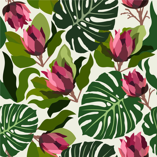 Protea Petal Round Material Tablecloth