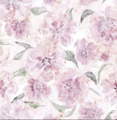 Faded Roses Pink Material Tablecloth