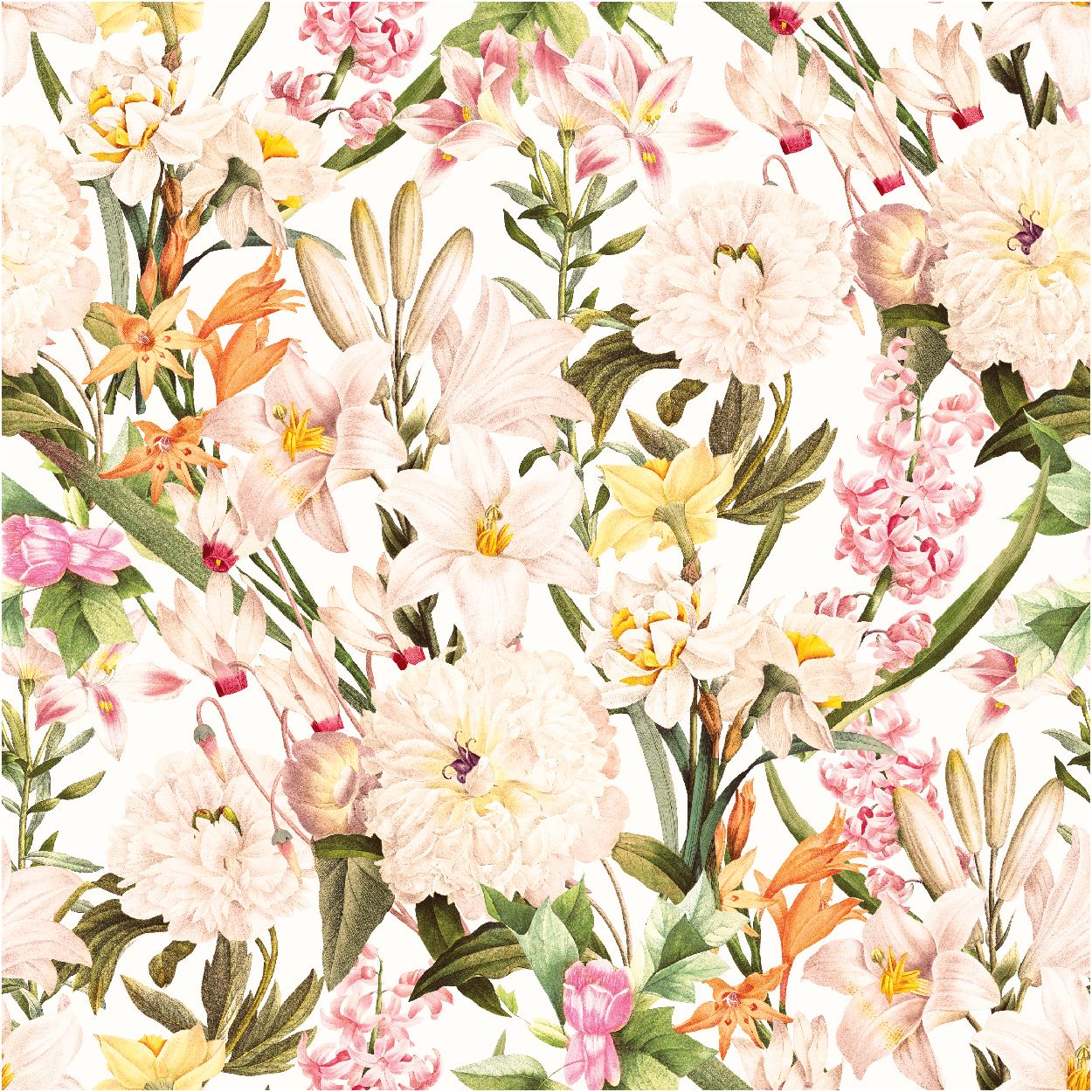 Garden In Bloom Vinyl Tablecloth