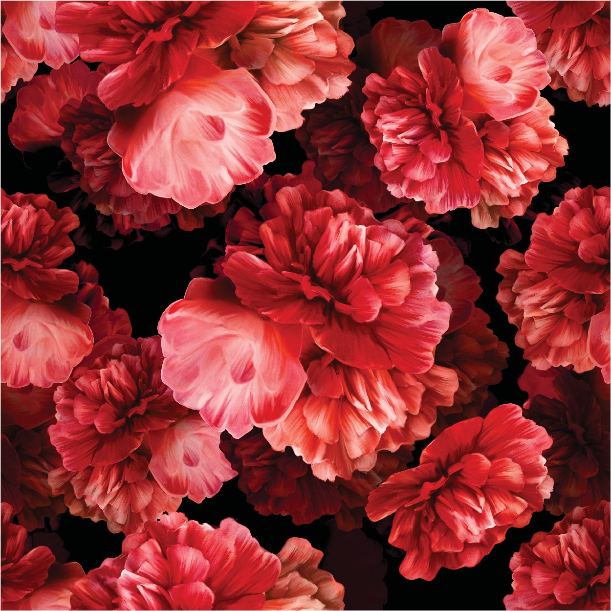 Peonie Up Close Round Material Tablecloth