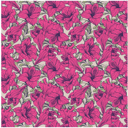 Hibiscus Cerise Vinyl Tablecloth