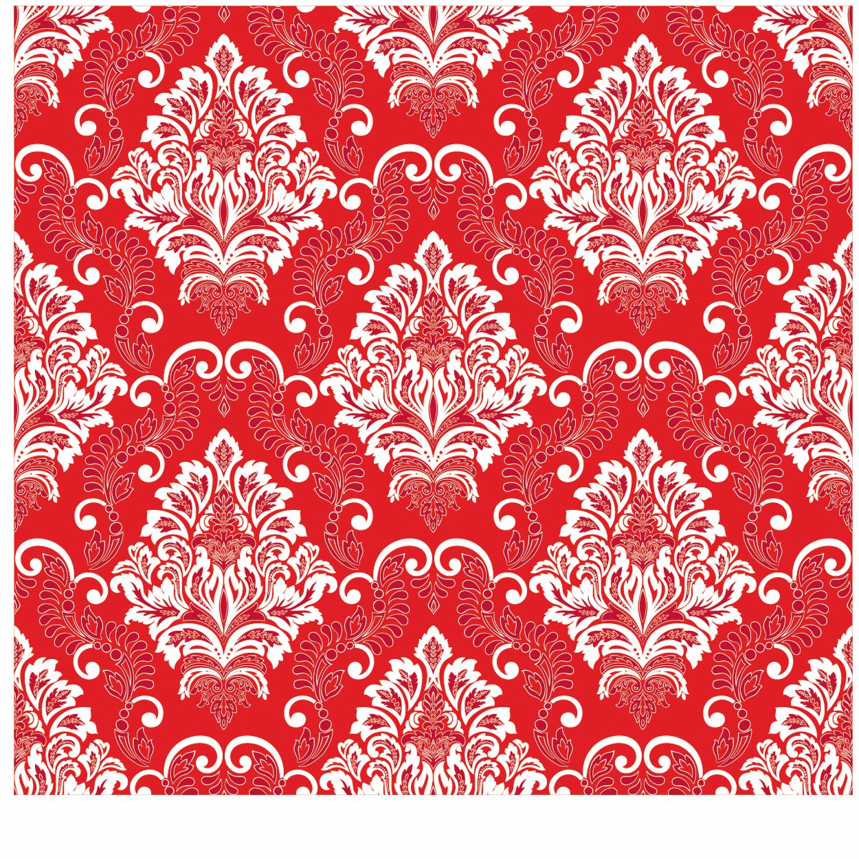 Ornamental Cerise Vinyl Tablecloth