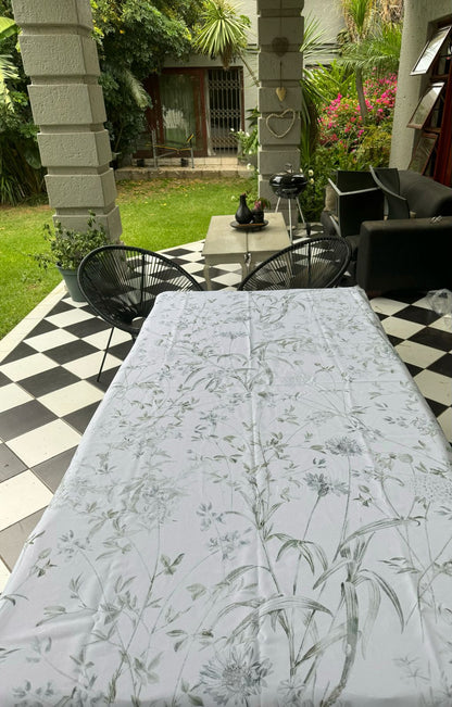 Soft Greens Vinyl Tablecloth