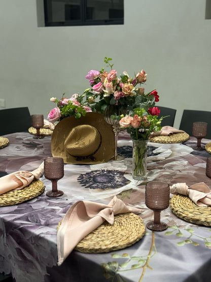 The Pop Round Material Tablecloth