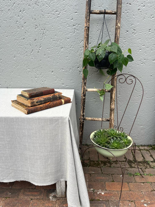 Stone Linen Look Tablecloth