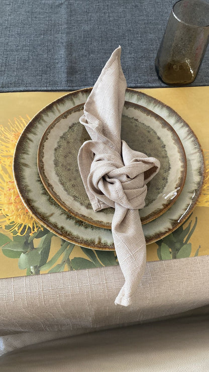 Light Grey Linen Look Serviette