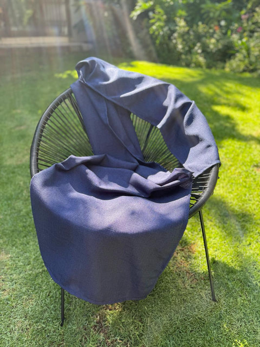 Navy Blue Linen Look Tablecloth