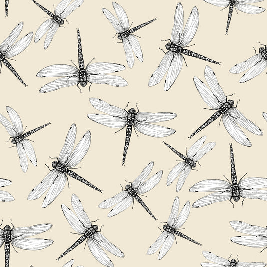 White Dragonflies Material Tablecloth