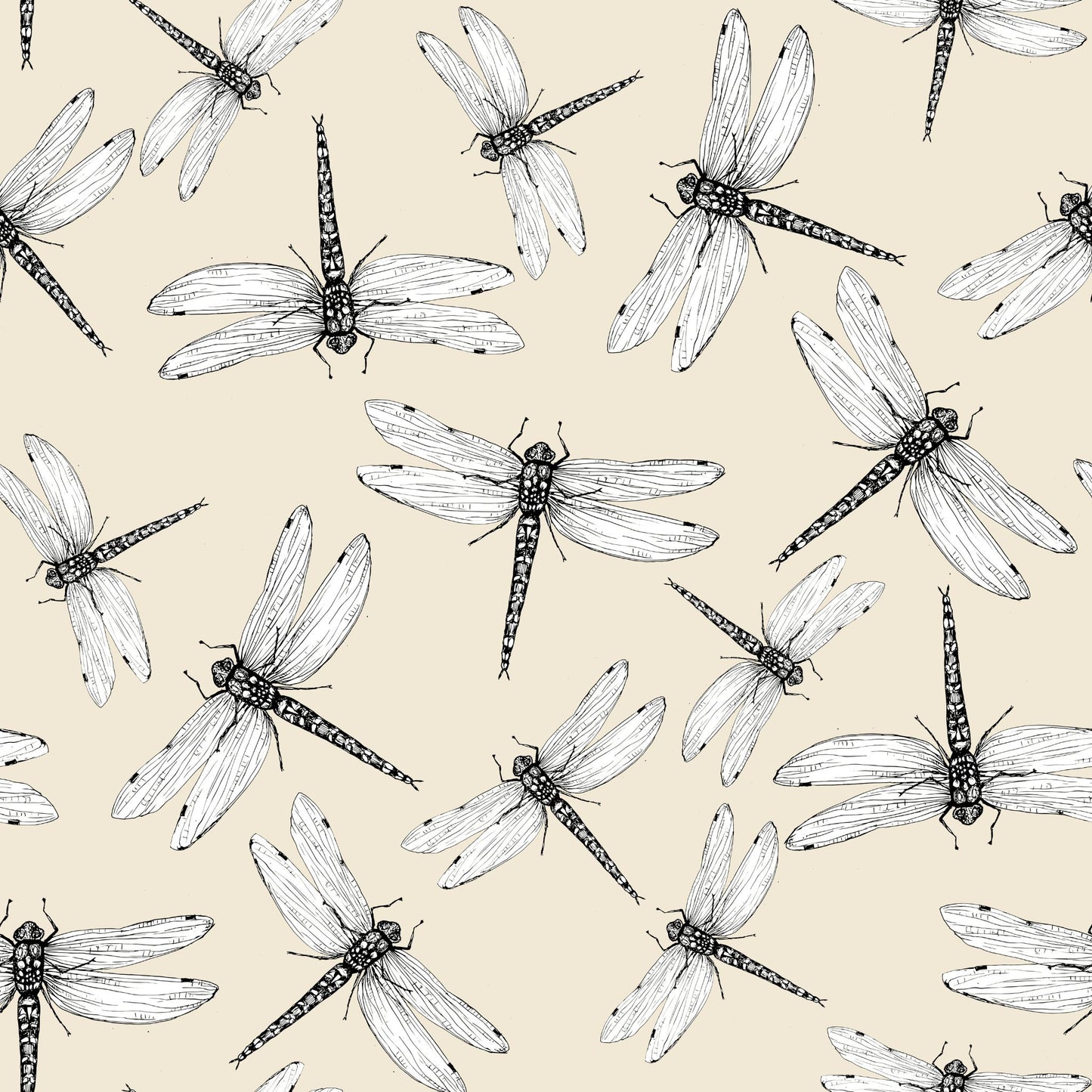 White Dragonflies Vinyl Tablecloth