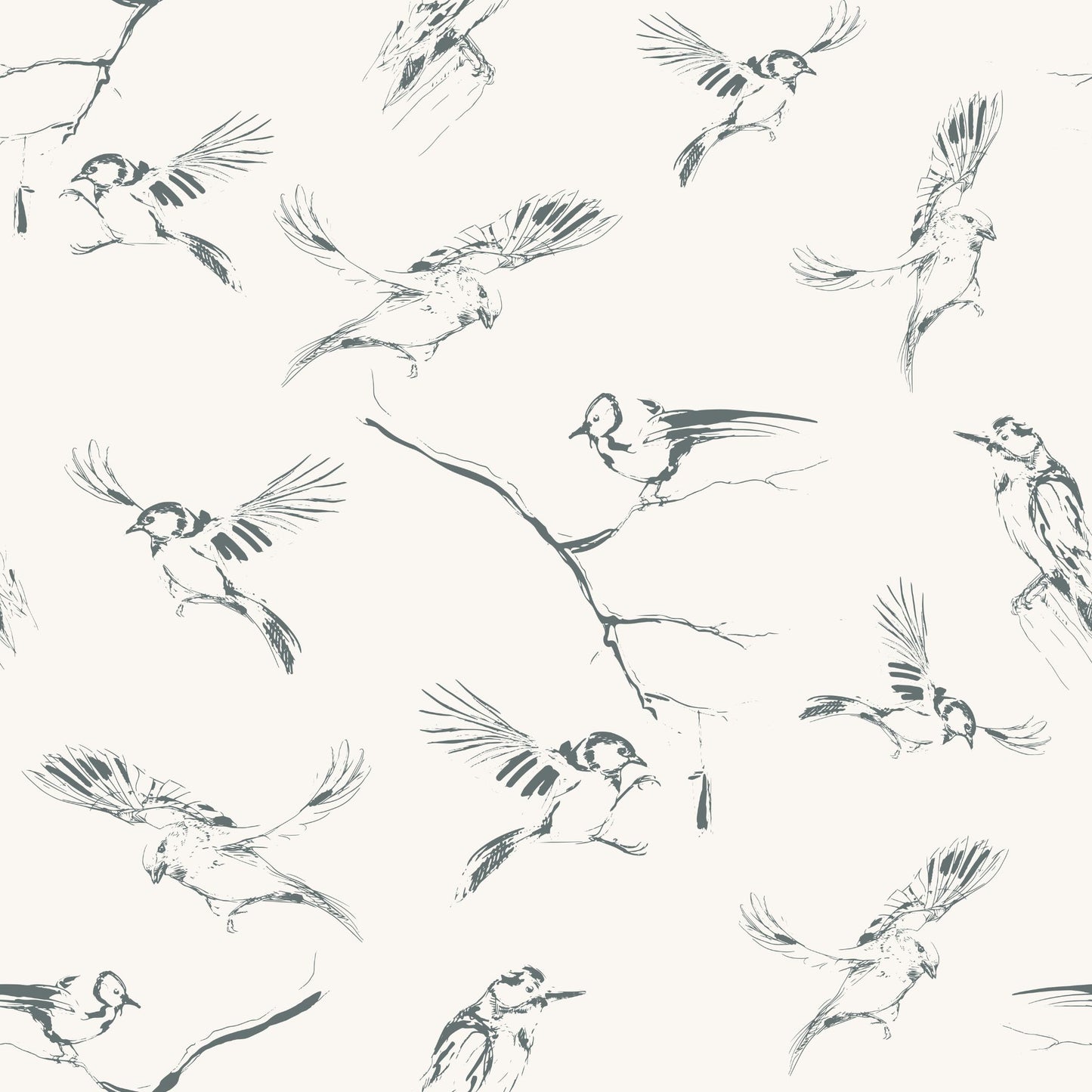 Winter Birds Material Tablecloth