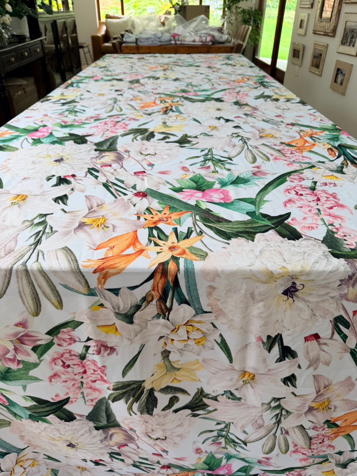 Garden In Bloom Vinyl Tablecloth