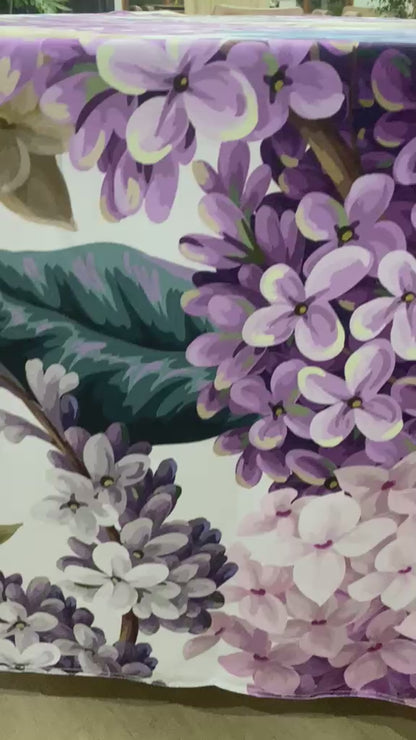 Hydrangeas Watercolor Round Material Tablecloth